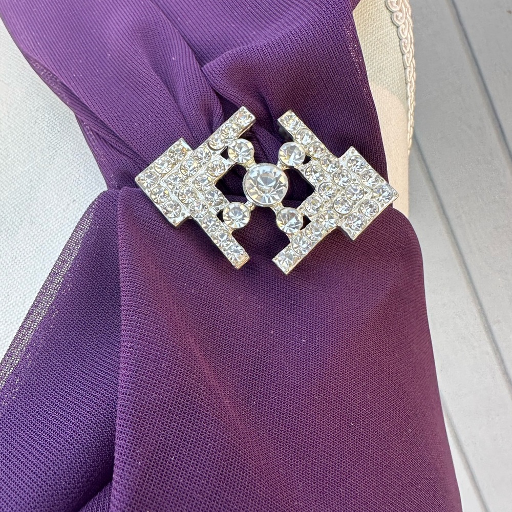 R & M Richards Purple Evening Gown - Picture 7 of 12